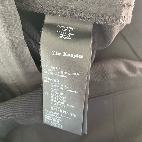 The Kooples Black Stretch Wool Slim Fit Pants size 8 - Picture 7 of 8